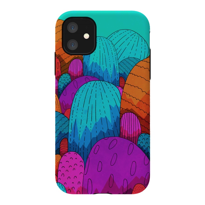 iPhone 11 StrongFit The vibrant hills of colour by Steve Wade (Swade)