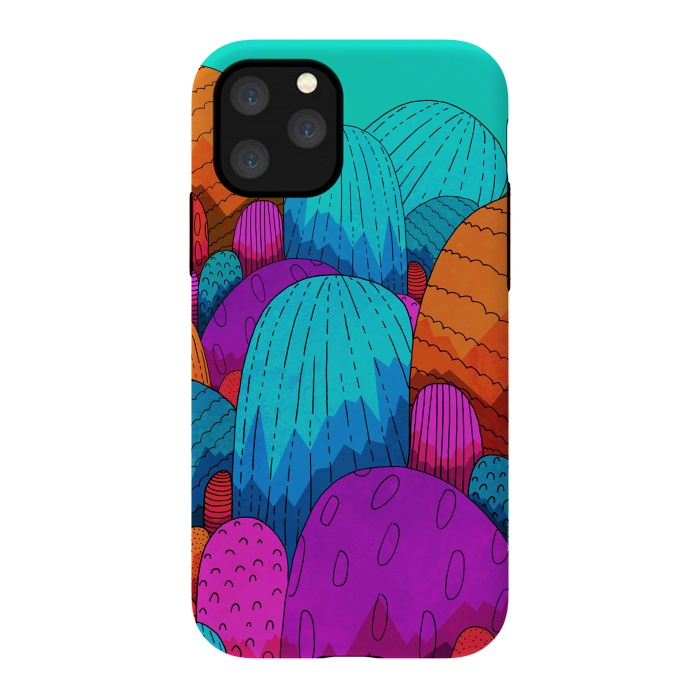 iPhone 11 Pro StrongFit The vibrant hills of colour by Steve Wade (Swade)