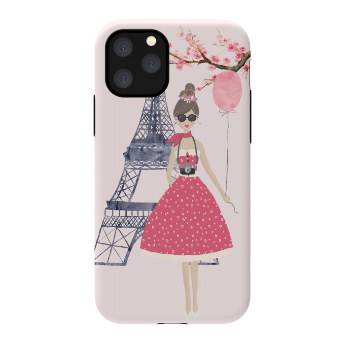 iPhone 11 Pro StrongFit Trendy Girl in Spring in Paris by DaDo ART