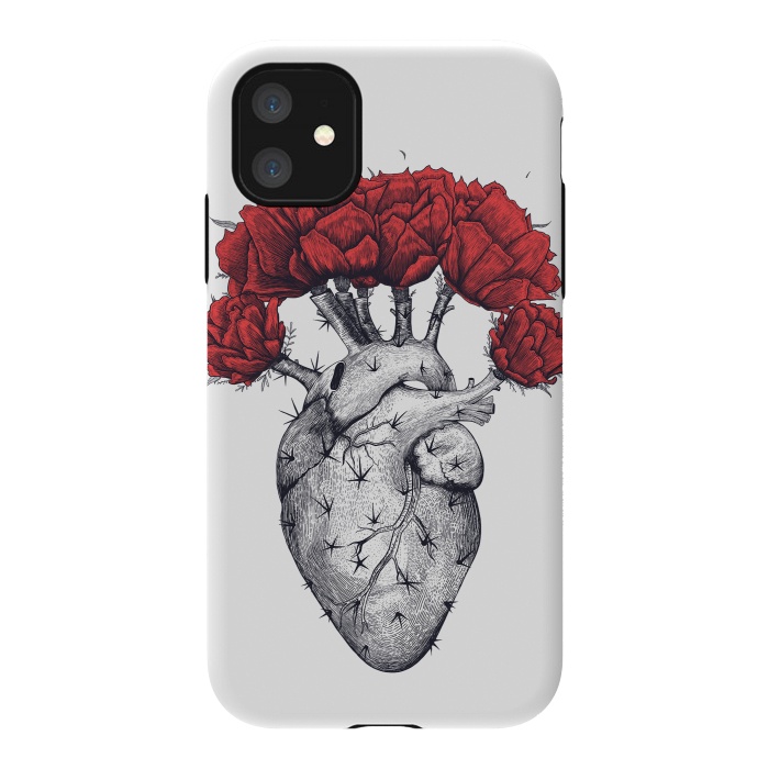 iPhone 11 StrongFit Cactus heart by kodamorkovkart