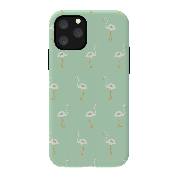 iPhone 11 Pro StrongFit Flamingo Mint Pattern 005 by Jelena Obradovic
