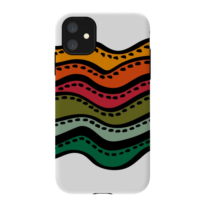 iPhone 11 StrongFit Color Waves by Majoih
