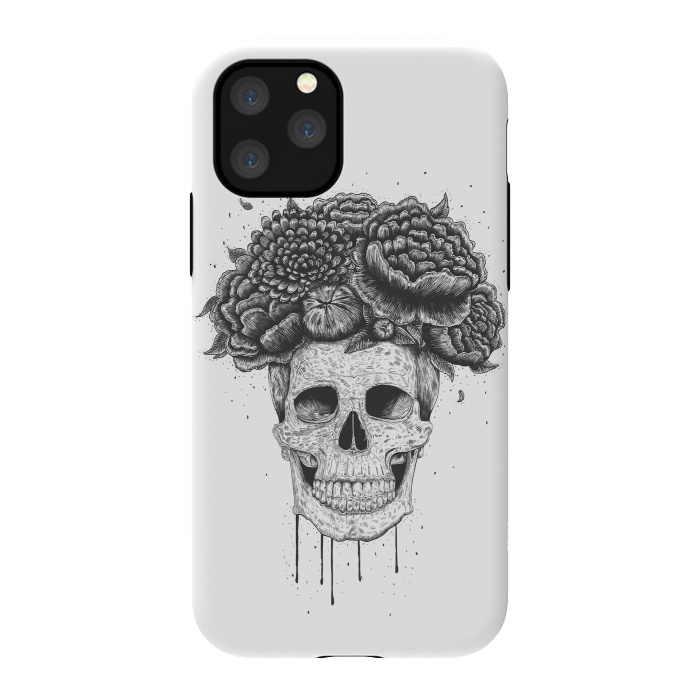 iPhone 11 Pro StrongFit Skull with flowers by kodamorkovkart