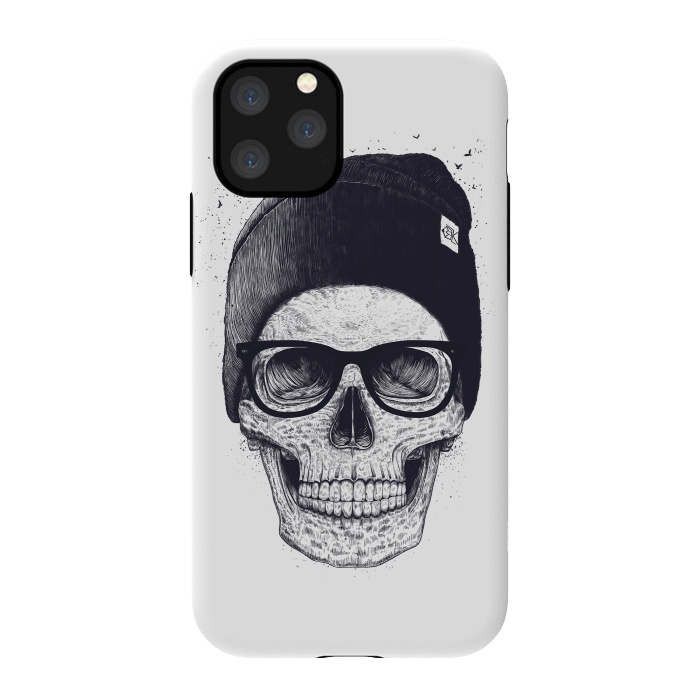 iPhone 11 Pro StrongFit Black skull in hat by kodamorkovkart