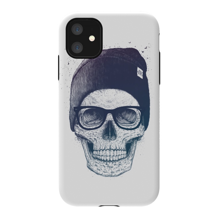iPhone 11 StrongFit Colorful skull in hat by kodamorkovkart