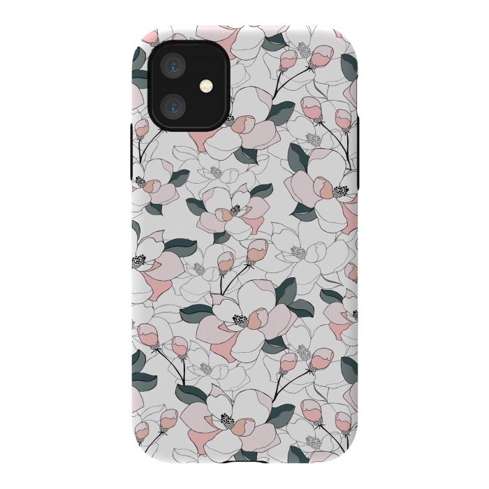 iPhone 11 StrongFit Magnolias by Dunia Nalu