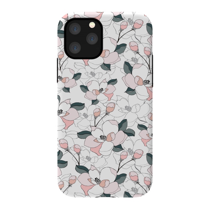 iPhone 11 Pro StrongFit Magnolias by Dunia Nalu