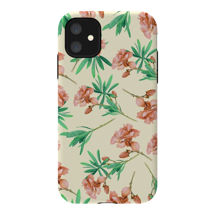 iPhone 11 StrongFit Tropical Oleander by Creativeaxle