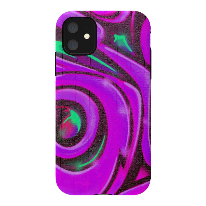 iPhone 11 StrongFit Pink Graffiti by Andrea Haase