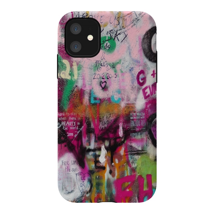 iPhone 11 StrongFit Colorful GraffitiArt by Andrea Haase