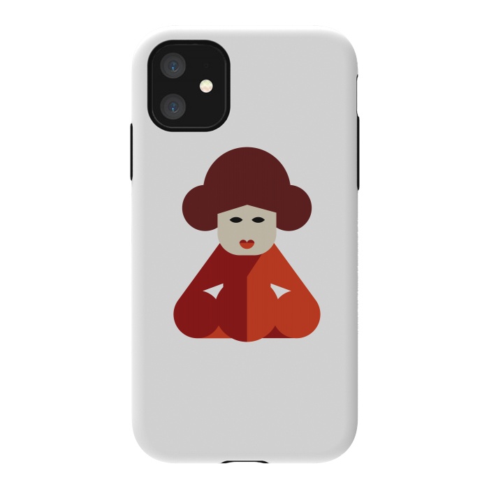 iPhone 11 StrongFit cuteness chinese women by TMSarts