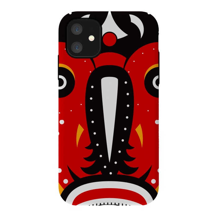 iPhone 11 StrongFit teke tribal mask by TMSarts