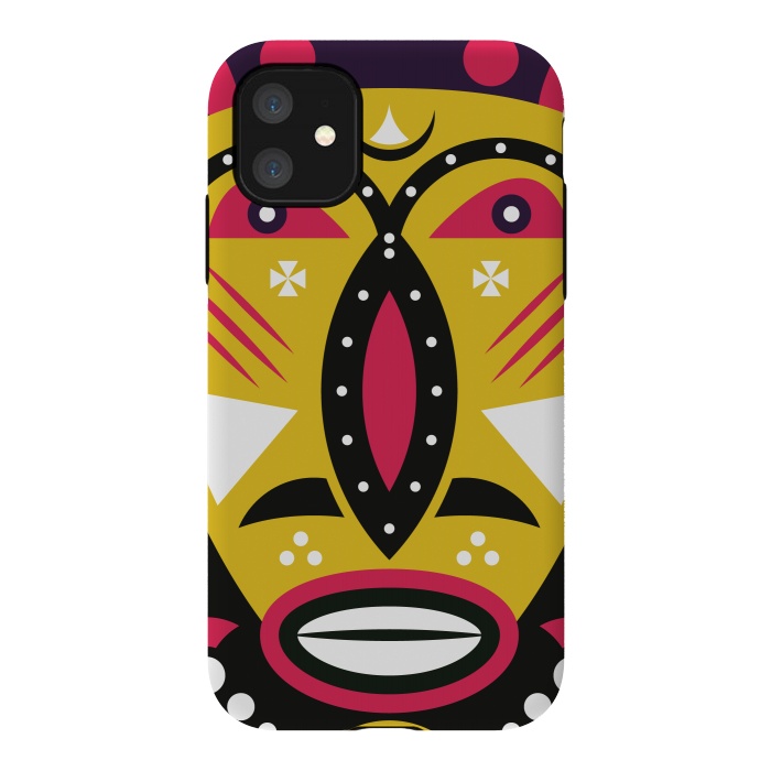 iPhone 11 StrongFit kuba tribal mask by TMSarts