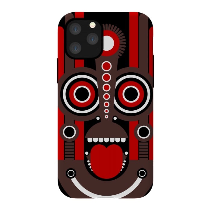 iPhone 11 Pro StrongFit tiki tribal mask by TMSarts