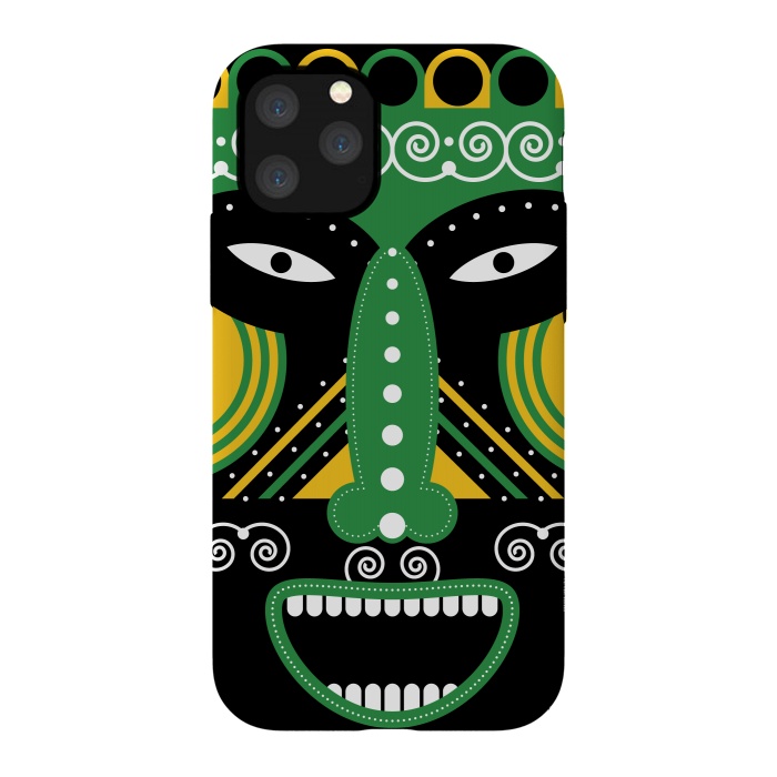 iPhone 11 Pro StrongFit ritual tribal mask by TMSarts