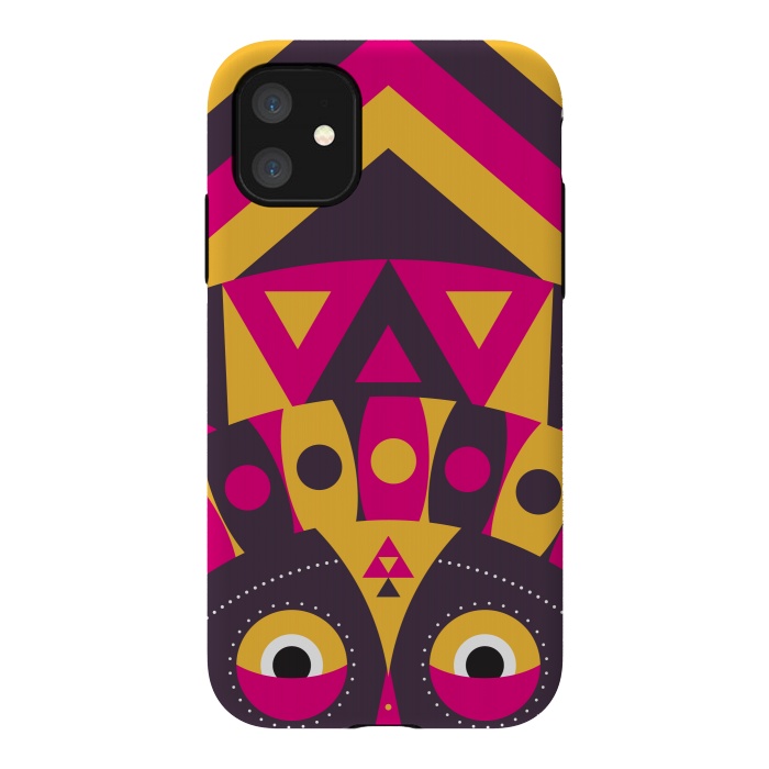 iPhone 11 StrongFit aboriginal tribal mask by TMSarts