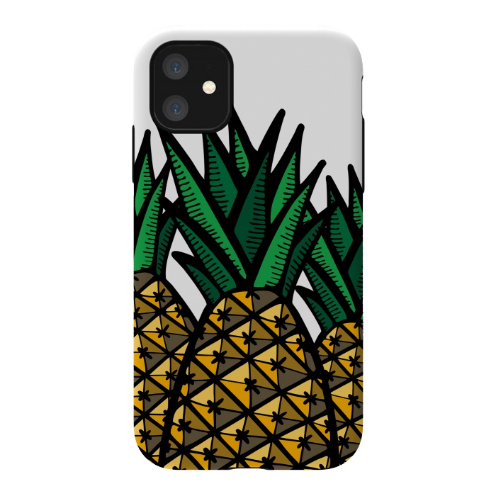 iPhone 11 StrongFit Pineapple Field by Majoih