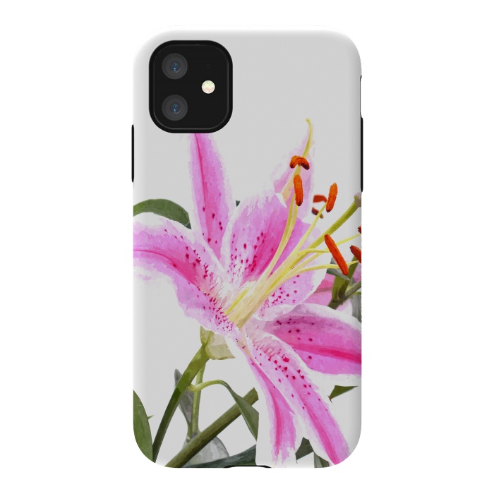 iPhone 11 StrongFit Pink Lily by Alemi