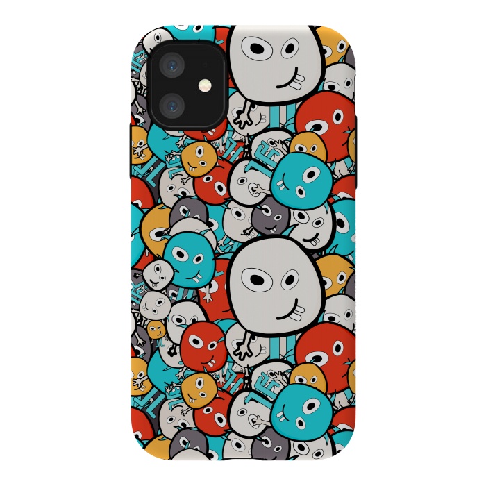iPhone 11 StrongFit colorful monsters by TMSarts
