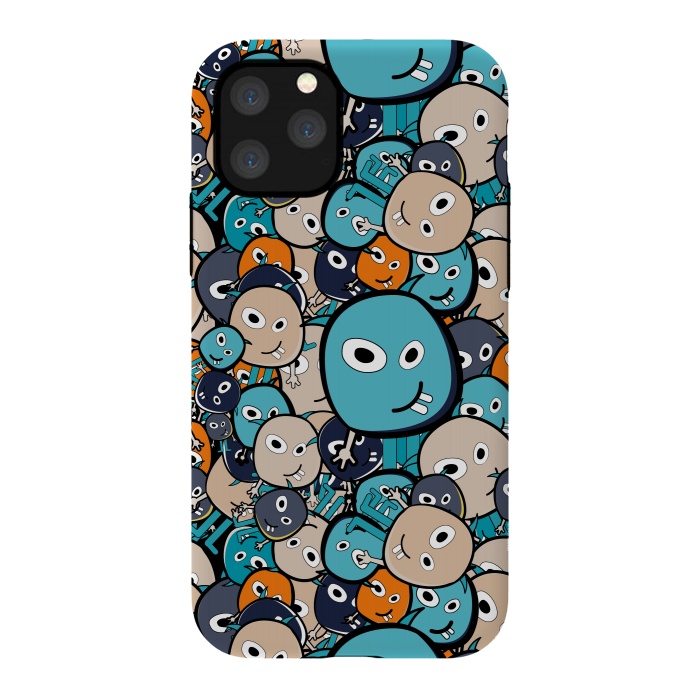 iPhone 11 Pro StrongFit Doodle Monsters by TMSarts
