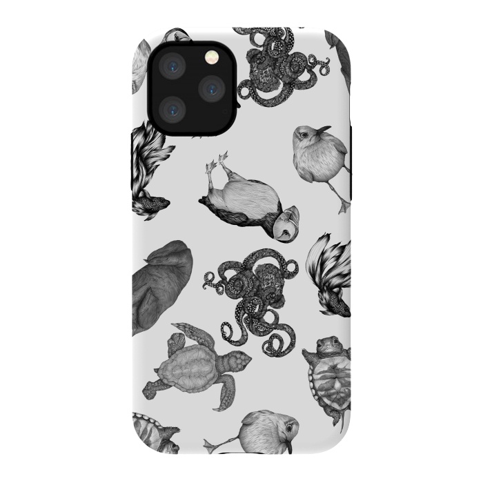 iPhone 11 Pro StrongFit Cute Sea Animals Party by ECMazur 