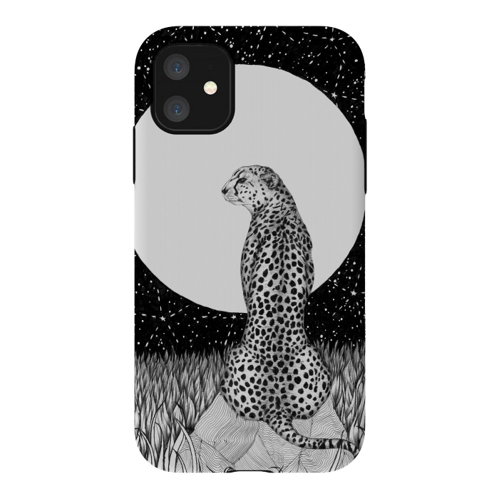 iPhone 11 StrongFit Cheetah Moon by ECMazur 