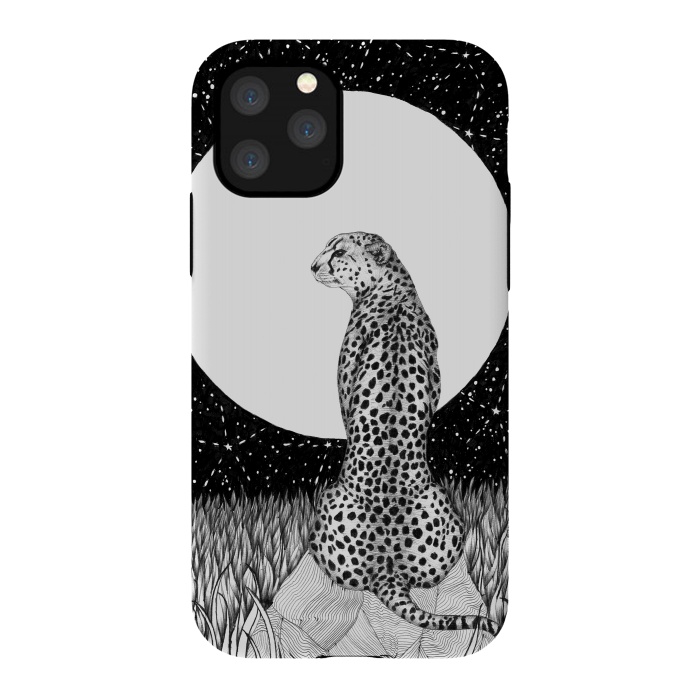 iPhone 11 Pro StrongFit Cheetah Moon by ECMazur 