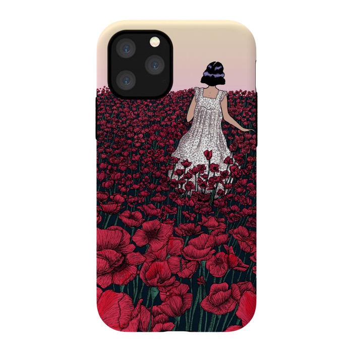 iPhone 11 Pro StrongFit Field of Poppies II by ECMazur 