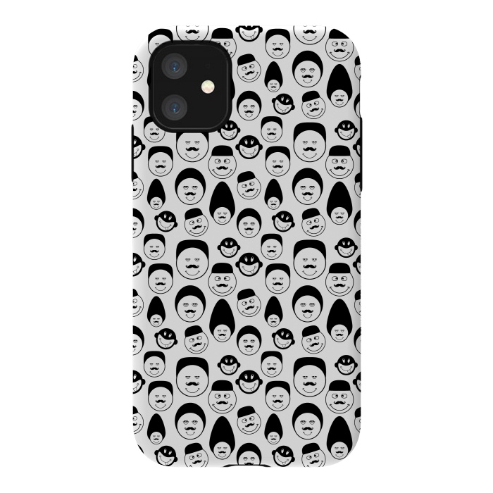 iPhone 11 StrongFit doodle faces by TMSarts