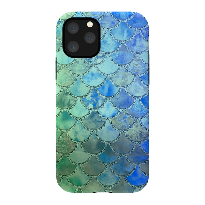 iPhone 11 Pro StrongFit Ocean green and blue Mermaid Scales by  Utart