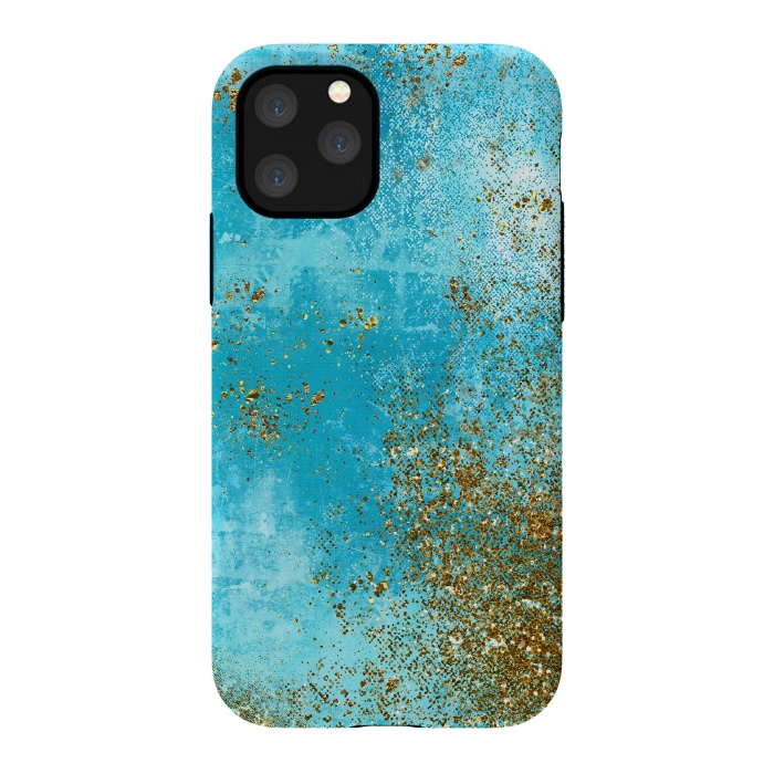 iPhone 11 Pro StrongFit Teal and Gold Mermaid Ocean Seafoam by  Utart