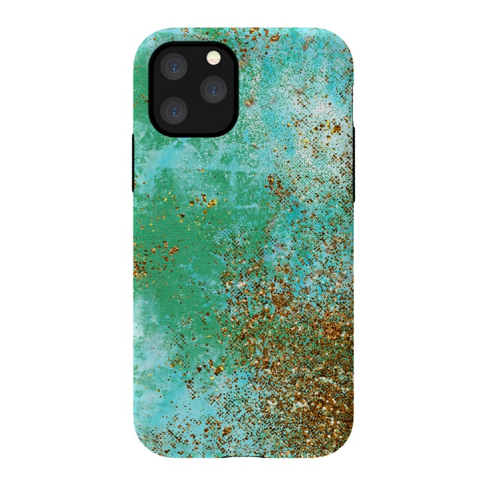 iPhone 11 Pro StrongFit Green and Gold Mermaid Glitter SeaFoam by  Utart