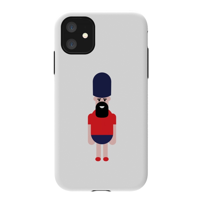 iPhone 11 StrongFit cartoon guard standing  by TMSarts