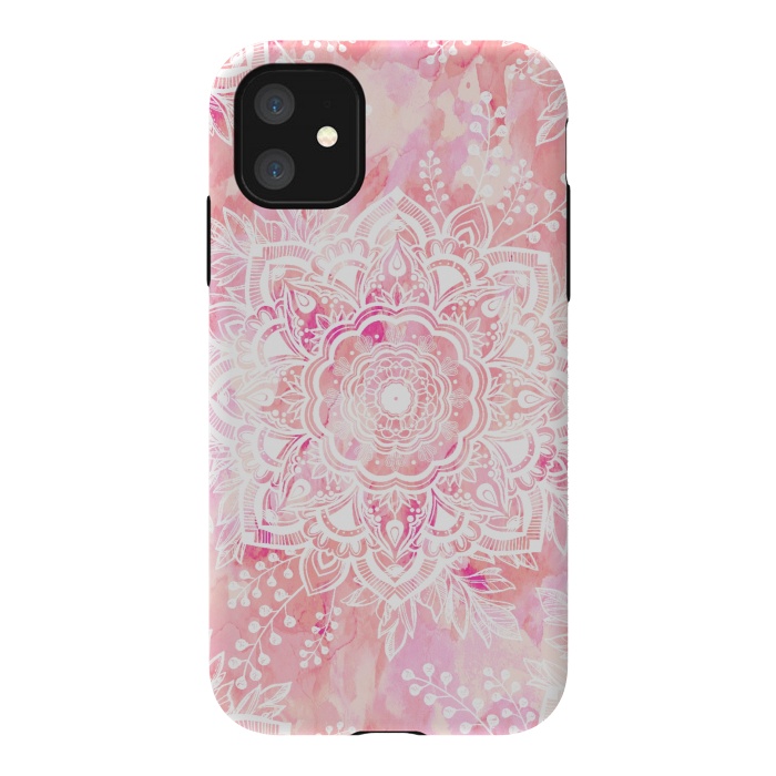 iPhone 11 StrongFit Queen Starring of Mandalas-Rose by ''CVogiatzi.