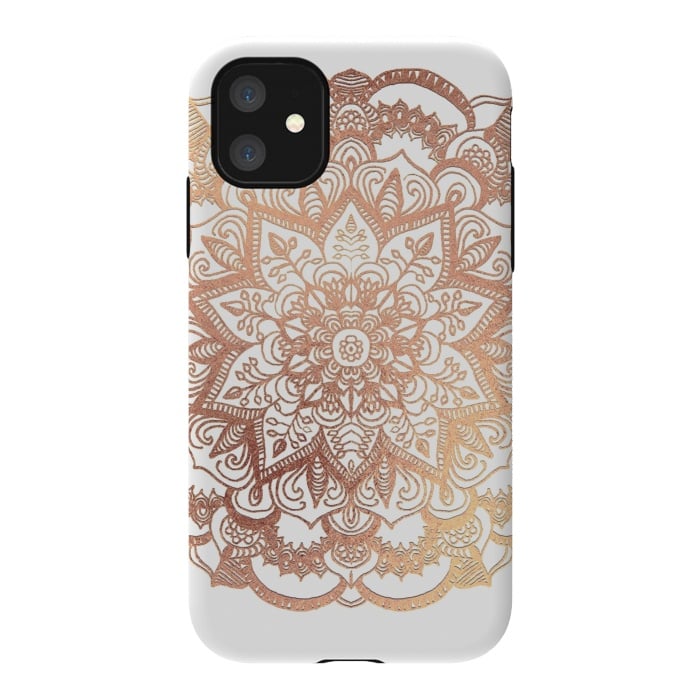 iPhone 11 StrongFit Mandala Rose-Gold Shine by ''CVogiatzi.