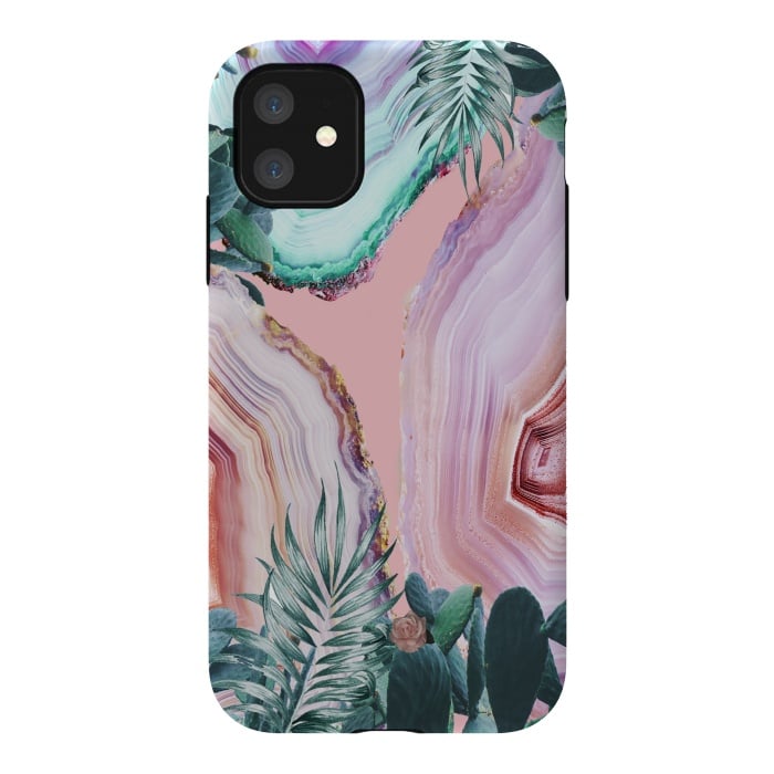 iPhone 11 StrongFit Mineral Agates & Garden #Glam collection by ''CVogiatzi.