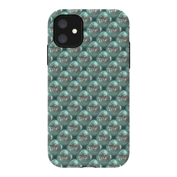 iPhone 11 StrongFit Shiny Turquoise Pearls 2 by Andrea Haase