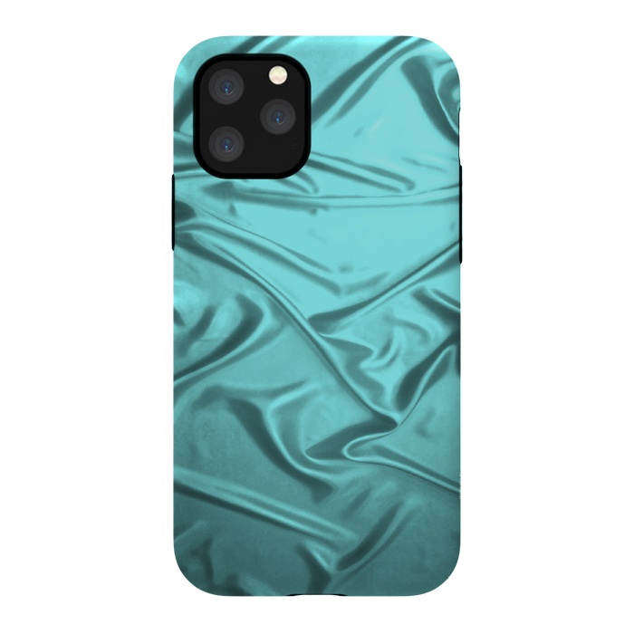 iPhone 11 Pro StrongFit Shimmering Teal Satin by Andrea Haase