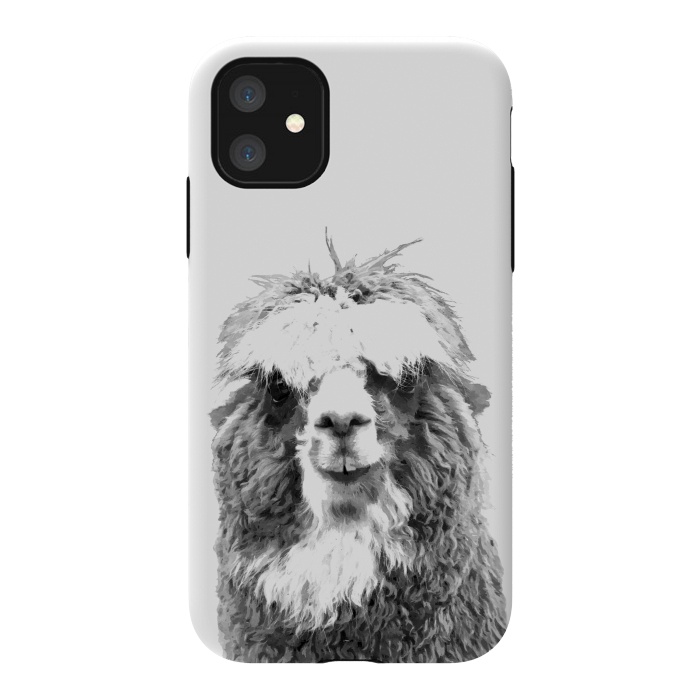 iPhone 11 StrongFit Black and White Alpaca by Alemi