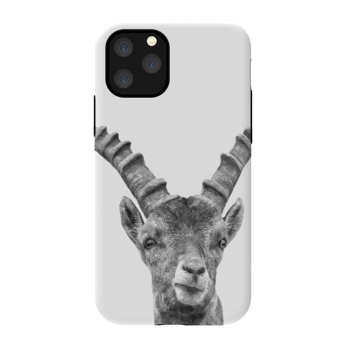 iPhone 11 Pro StrongFit Black and White Capricorn by Alemi