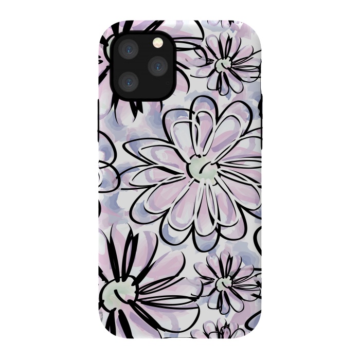 iPhone 11 Pro StrongFit Watercolor flowers by Camila