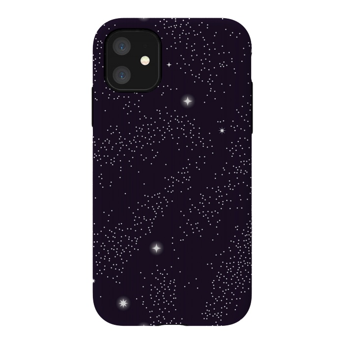 iPhone 11 StrongFit Universe with planets and stars seamless pattern, cosmos starry night sky 005 by Jelena Obradovic