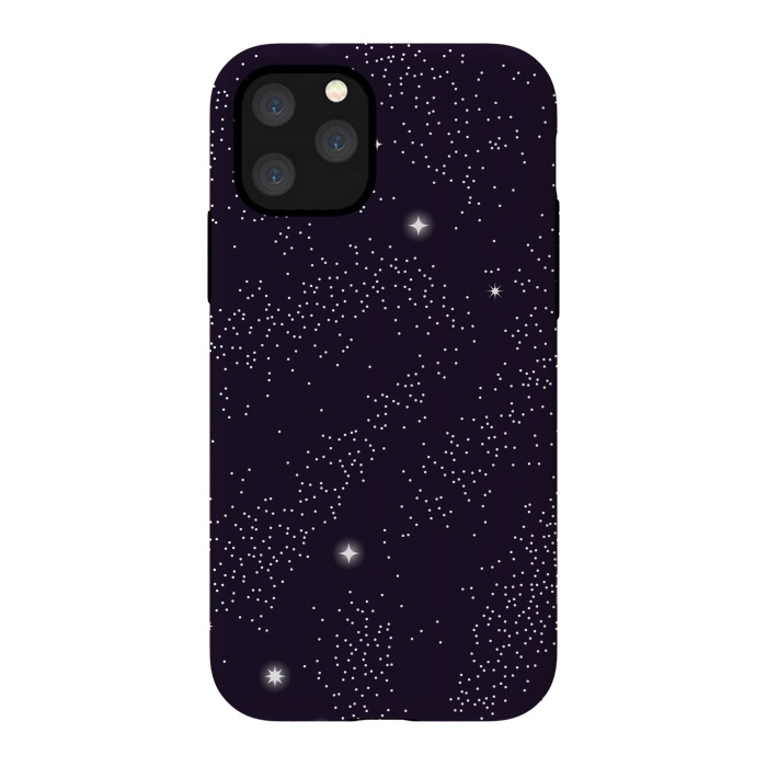iPhone 11 Pro StrongFit Universe with planets and stars seamless pattern, cosmos starry night sky 005 by Jelena Obradovic