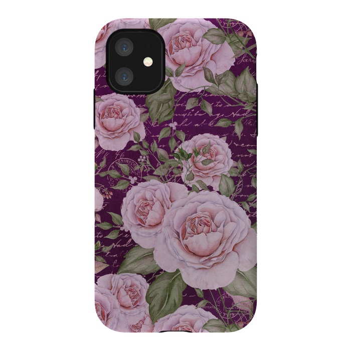 iPhone 11 StrongFit Nostalgic Rose PAttern by Andrea Haase