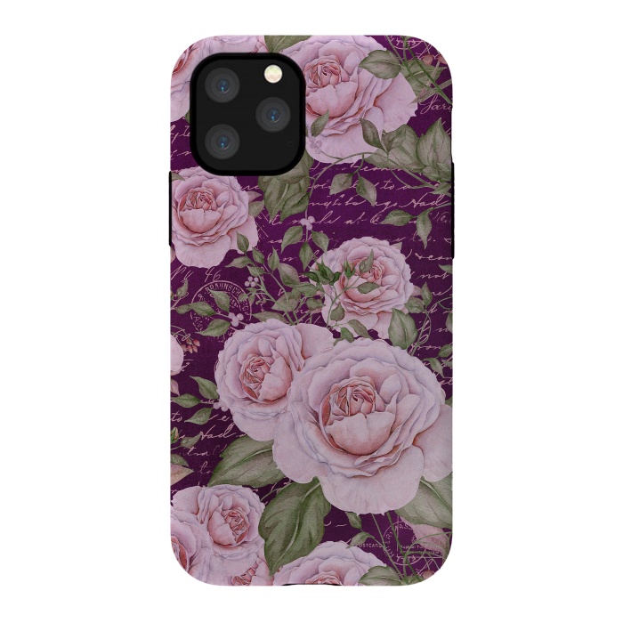 iPhone 11 Pro StrongFit Nostalgic Rose PAttern by Andrea Haase