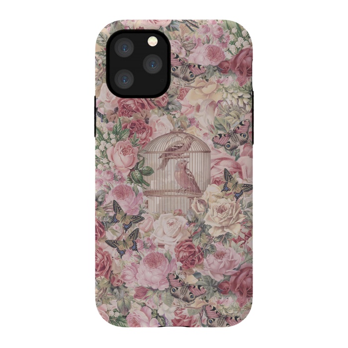iPhone 11 Pro StrongFit Nostalgic Flowers With Birdcage by Andrea Haase