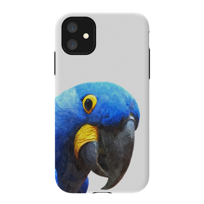 iPhone 11 StrongFit Blue Parrot Portrait by Alemi