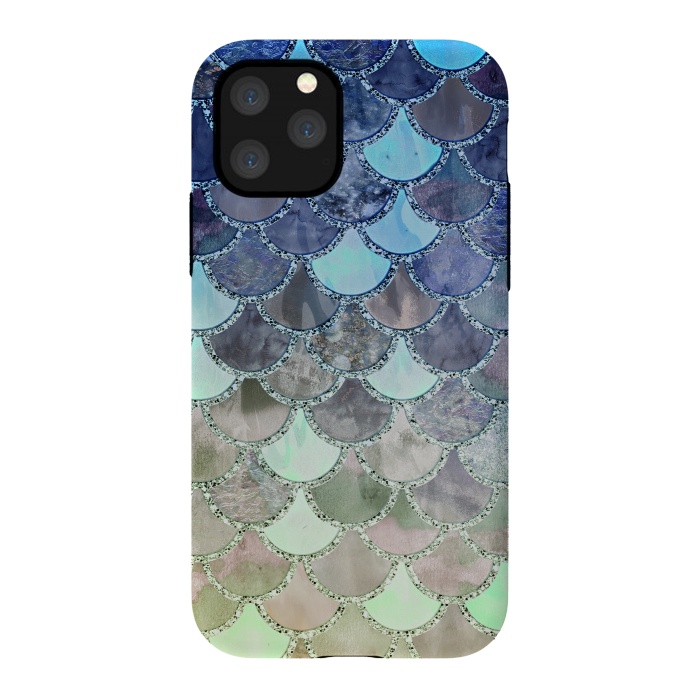 iPhone 11 Pro StrongFit Multicolor Watercolor Fish and Mermaid Scales by  Utart