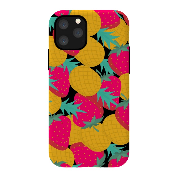 iPhone 11 Pro StrongFit pineapples and strawberry by MALLIKA