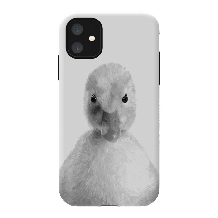 iPhone 11 StrongFit Black and White Duckling by Alemi